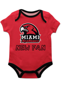 Miami RedHawks Baby Red New Fan Short Sleeve One Piece