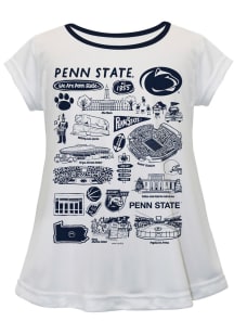 Toddler Girls Penn State Nittany Lions White Vive La Fete Impressions Short Sleeve T-Shirt