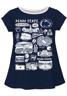 Toddler Girls Penn State Nittany Lions Navy Blue Vive La Fete Impressions Short Sleeve T-Shirt