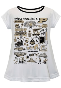 Toddler Girls Purdue Boilermakers White Vive La Fete Impressions Short Sleeve T-Shirt