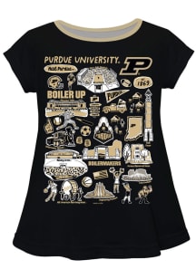 Toddler Girls Purdue Boilermakers Black Vive La Fete Impressions Short Sleeve T-Shirt