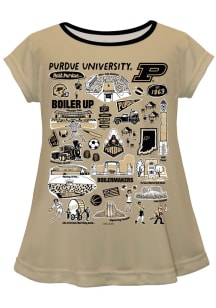 Toddler Girls Purdue Boilermakers Gold Vive La Fete Impressions Short Sleeve T-Shirt