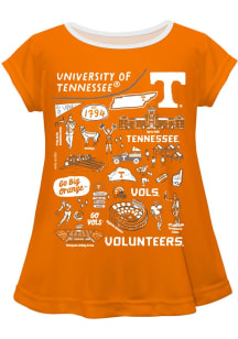 Vive La Fete Tennessee Volunteers Toddler Girls Orange Impressions Short Sleeve T-Shirt