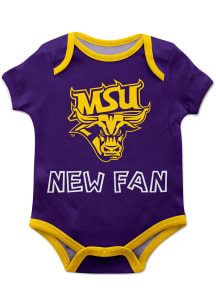 Minnesota State Mavericks Baby Purple New Fan Short Sleeve One Piece