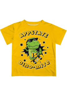 Appalachian State Mountaineers Infant Dino-Mite Short Sleeve T-Shirt Gold