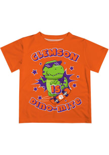 Clemson Tigers Infant Dino-Mite Short Sleeve T-Shirt Orange