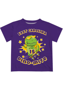 East Carolina Pirates Infant Dino-Mite Short Sleeve T-Shirt Purple