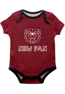 Missouri State Bears Baby Maroon New Fan Short Sleeve One Piece