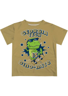 GA Tech Yellow Jackets Infant Dino-Mite Short Sleeve T-Shirt Gold