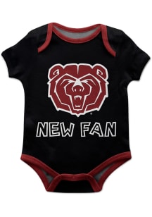 Missouri State Bears Baby Black New Fan Short Sleeve One Piece