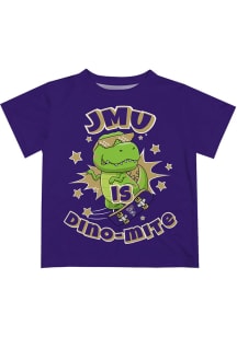 James Madison Dukes Infant Dino-Mite Short Sleeve T-Shirt Purple