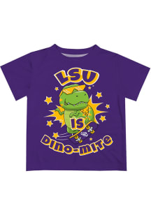 LSU Tigers Infant Dino-Mite Short Sleeve T-Shirt Purple