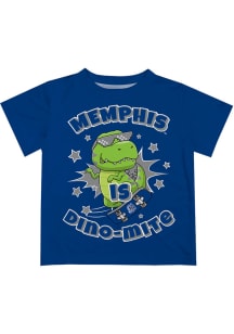Memphis Tigers Infant Dino-Mite Short Sleeve T-Shirt Blue