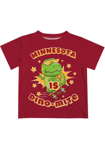 Minnesota Golden Gophers Infant Dino-Mite Short Sleeve T-Shirt Maroon