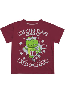 Mississippi State Bulldogs Infant Dino-Mite Short Sleeve T-Shirt Maroon