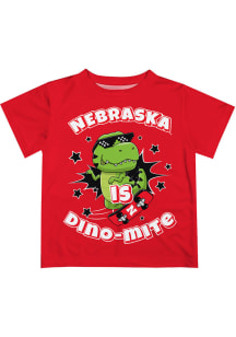 Infant Nebraska Cornhuskers Red Vive La Fete Dino-Mite Short Sleeve T-Shirt