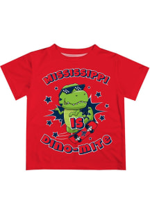 Vive La Fete Ole Miss Rebels Infant Dino-Mite Short Sleeve T-Shirt Red