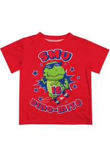 SMU Mustangs Infant Dino-Mite Short Sleeve T-Shirt Red