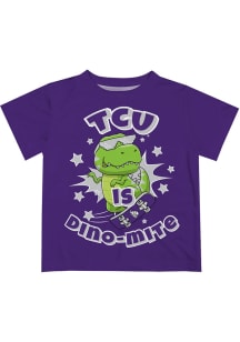 TCU Horned Frogs Infant Dino-Mite Short Sleeve T-Shirt Purple