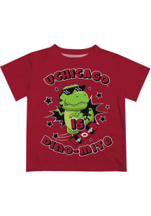 University of Chicago Maroons Infant Dino-Mite Short Sleeve T-Shirt Maroon