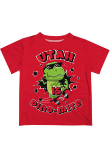 Utah Utes Infant Dino-Mite Short Sleeve T-Shirt Red