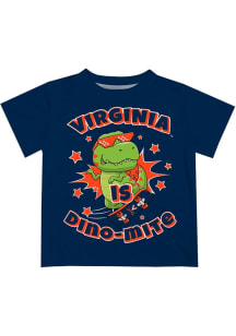 Vive La Fete Virginia Cavaliers Infant Dino-Mite Short Sleeve T-Shirt Blue