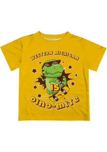 Western Michigan Broncos Infant Dino-Mite Short Sleeve T-Shirt Gold
