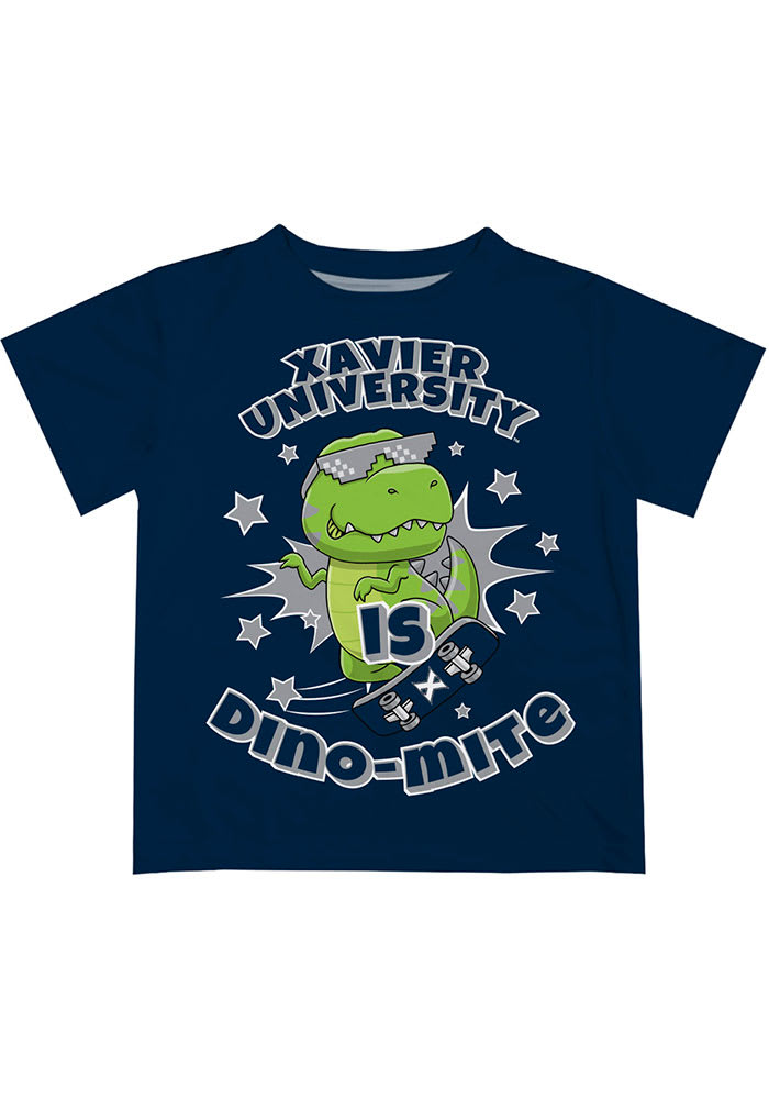 Vive La Fete Xavier Musketeers Infant Dino-Mite Short Sleeve T-Shirt Blue