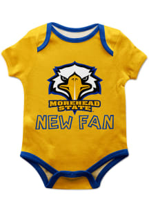 Vive La Fete Morehead State Eagles Baby Gold New Fan Short Sleeve One Piece