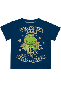 GA Tech Yellow Jackets Toddler Blue Dino-Mite Short Sleeve T-Shirt