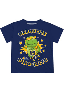 Marquette Golden Eagles Toddler Navy Blue Dino-Mite Short Sleeve T-Shirt