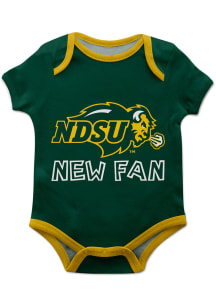 North Dakota State Bison Baby Green New Fan Short Sleeve One Piece