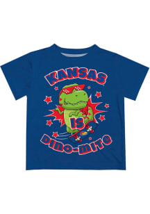 Kansas Jayhawks Toddler Blue Dino-Mite Short Sleeve T-Shirt