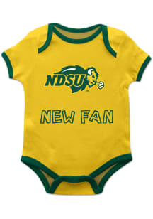North Dakota State Bison Baby Yellow New Fan Short Sleeve One Piece