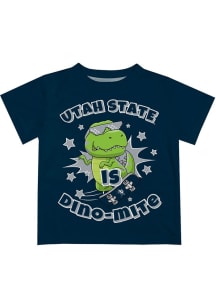 Vive La Fete Utah State Aggies Toddler Navy Blue Dino-Mite Short Sleeve T-Shirt