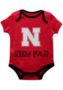 Baby Nebraska Cornhuskers Red Vive La Fete New Fan Short Sleeve One Piece