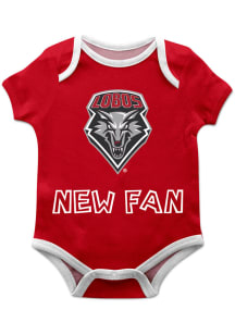 New Mexico Lobos Baby Red New Fan Short Sleeve One Piece
