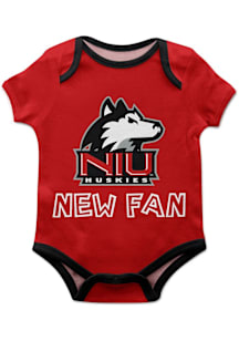 Vive La Fete Northern Illinois Huskies Baby Red New Fan Short Sleeve One Piece