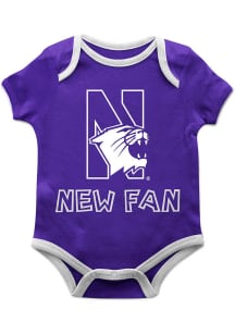 Baby Northwestern Wildcats Purple Vive La Fete New Fan Short Sleeve One Piece