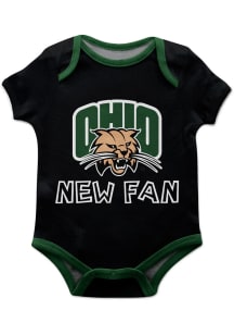 Ohio Bobcats Baby Black New Fan Short Sleeve One Piece