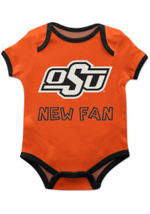 Oklahoma State Cowboys Baby Orange New Fan Short Sleeve One Piece