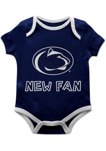 Penn State Nittany Lions Baby Navy Blue New Fan Short Sleeve One Piece