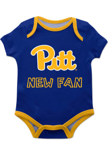 Pitt Panthers Baby Blue New Fan Short Sleeve One Piece