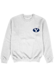 Vive La Fete BYU Cougars Youth White Impressions Long Sleeve Crew Sweatshirt
