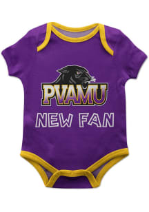 Vive La Fete Prairie View A&amp;M Panthers Baby Purple New Fan Short Sleeve One Piece