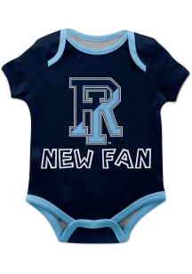 Rhode Island Rams Baby Navy Blue New Fan Short Sleeve One Piece