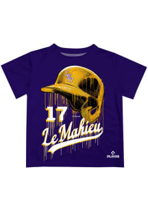 DJ LeMahieu LSU Tigers Infant Dripping Helmet Short Sleeve T-Shirt Purple