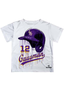 Kevin Gausman LSU Tigers Infant Dripping Helmet Short Sleeve T-Shirt White