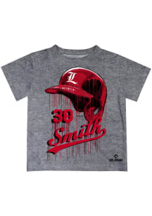 Will Smith   Louisville Cardinals Toddler Grey Dripping Helmet Short Sleeve T-Shirt