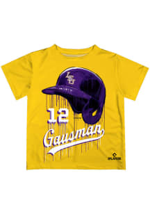 Kevin Gausman   LSU Tigers Toddler Gold Dripping Helmet Short Sleeve T-Shirt